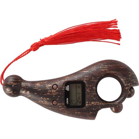 Compteur de perles numérique, fonction de réinitialisation, arrêt automatique, frange rouge, chapelet numérique compact et portable pour la prière islamique musulmane, type 1 (1/5)