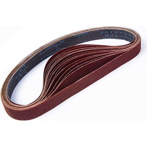 15pcs Sanding Belt, 25 x 762 mm, Mixed Sanding Belts (3x Grits 80/120/150/240/400) for Belt Sanders (1/5)