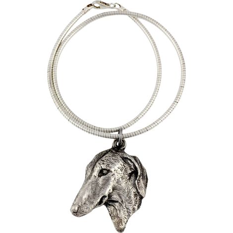 Galgo africano, Azawakh II - collar para perro, joyería única para amantes de los perros, colgante de serpiente único de Art-Dog (1/5)