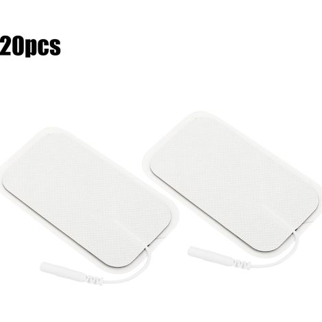 20 Pièces Électrodes de Physiothérapie 5x9cm avec Pins en Silicone, Tissu Non-Tissé pour Muscles Abdominaux, Patchs Électrodes à 2.0 Trous (1/5)