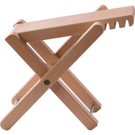 Pied pour Guitare Classique, Repose-pieds avec 4 Hauteurs Réglables de 12 cm à 22 cm, Pédale de Banjo en Bois Massif (1/5)