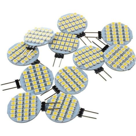 10x G4 Smd 24 Led Cabinet Marine Camper Car Ampoule Lampe 12v Lumière Blanche Chaude (1/5)