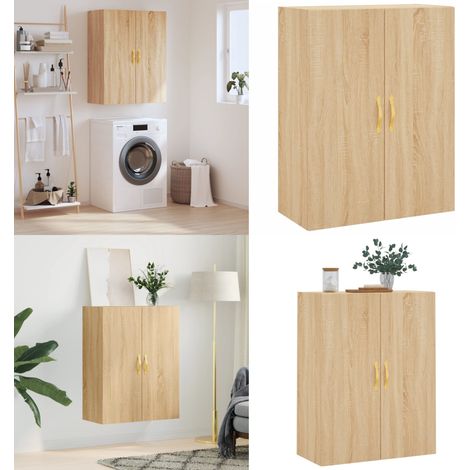 Wandschrank Sonoma-Eiche 69,5x34x90 cm - Holzschrank - Sonoma-Eiche (1/5)