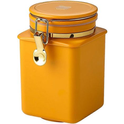 Boîte de conservation hermétique pour grains de café-16.5X13.5X11CM-Orange (1/3)
