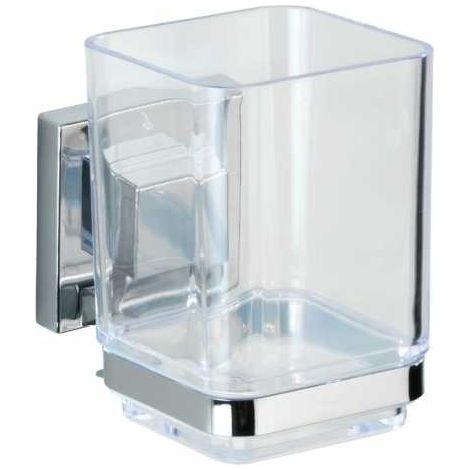 Vacuum-Loc® bicchiere portaspazzolini in acciaio inox Quadro WENKO (1/5)