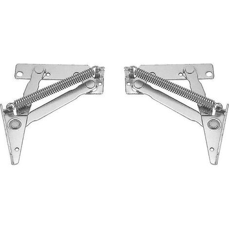 2 Pieces Cupboard Door Spring Hinge 80 Degree, Stainless Steel Lift-up Spring Hinge For Supporting
