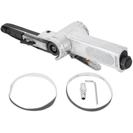 1/4 Po Ponceuse à Bande d'Air, 16000rpm Outil de Polissage Pneumatique avec Ponceuse à Bande à Air Industrielle et Courroies avec 360 Degrés de Rotation(10 330mm) (1/5)