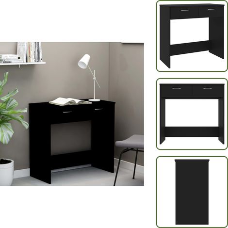Bureau Noir 80x40x75 cm Aggloméré - Bureau - Meuble De Bureau - Bureau Design - Bureau Compact - Bureau Enfant