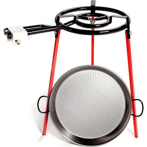 Vaello Carbon Steel Pan 46cm Double Gas Ring Set of 3 Legs (1/2)