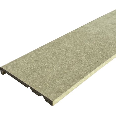 Lot de 6 Surplinthes MDF Hydrofuge, L.2.44 m x H.13.1 cm, Ep.22 mm