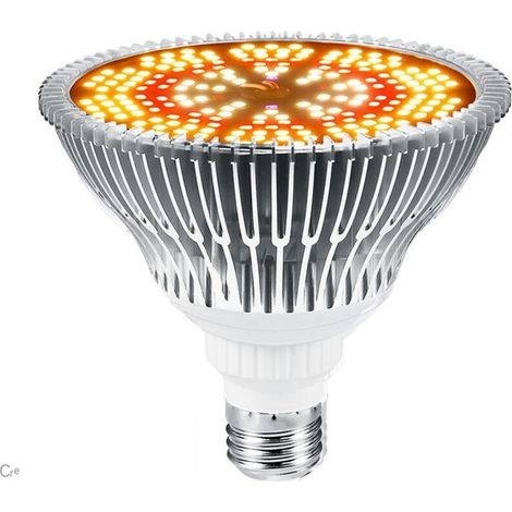 Ampoule de culture E27 150 W, éclairage LED à spectre complet avec UV et IR, pour plantes d'intérieur, potager, serre, plantes succulentes, économe en énergie et durable, 200 LED (jaune) (1/5)