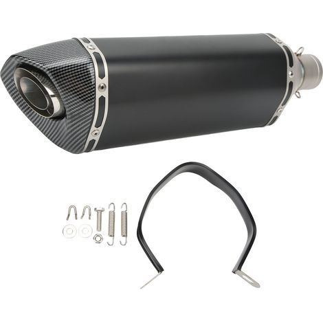 480 mm glatter Edelstahl-Motorradauspuffschalldämpfer, rostfrei, 38-51 mm Durchmesser, für ATV/UTV