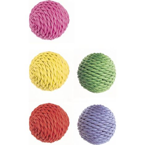 36 palline corda per gatti 4 cm