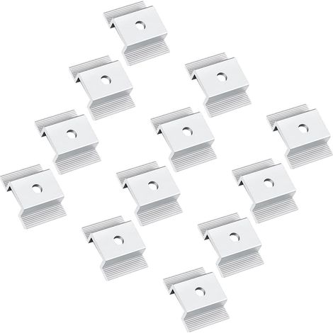 12 abrazaderas de panel solar aleación aluminio résistants (1/5)