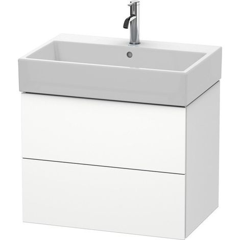 Meuble sous-vasque L-CUBE 544x684x459mm blanc mat