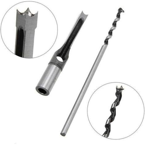 1x Square Hole Drill Bit, Woodworking Mortise Carpentry Tool - 7/16" (11mm)