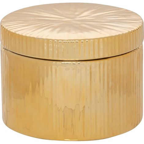 Scatola in ceramica autunnale dorata h9cm - Atmosphera créateur d'intérieur (1/3)
