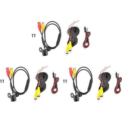 3 mini cámaras traseras para coche, cámara de visión trasera de respaldo con diseño de mariposa, cámara de visión trasera lateral delantera para coche. (1/5)