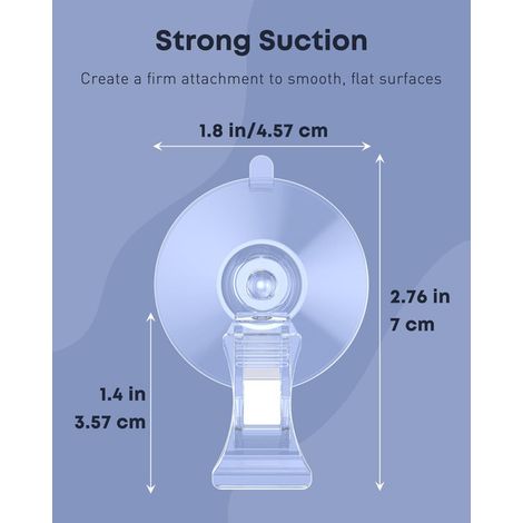 Ventouse pour Aquarium avec Clip Lot de 6 Pince Transparente pour Nourriture Poisson Végétaux Algues et Gestion des Câbles (1/5)