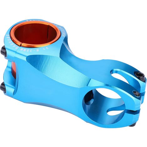 Potence de VTT -17° en Alliage d'Aluminium, Diamètre 31.8mm, Compatible Guidon Vélo (Bleu) (1/5)