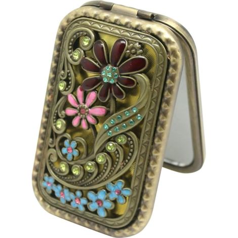 Miroir Pliable Double Face pour Maquillage Miroir de Voyage Compact et Portable pour Femmes