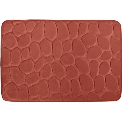 Tapis de bain Microfibre PEBBLE 40x60cm Terracotta MSV