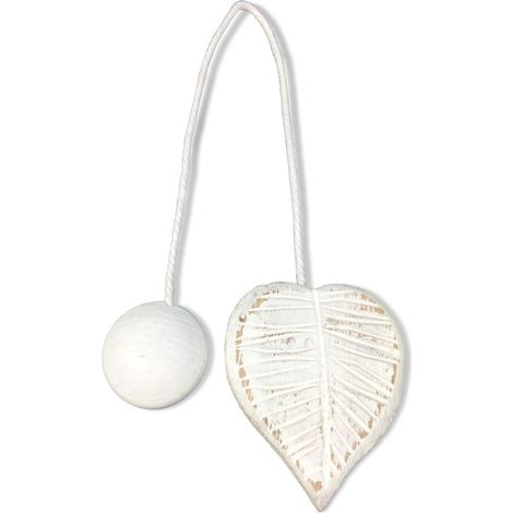 CALAMITA FERMA TENDA IN LEGNO CALAMITE PER TENDE LEGATENDE FOGLIA BIANCO