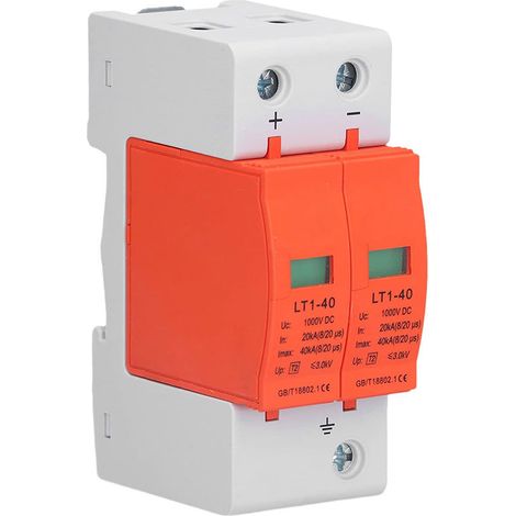 JSSEVN-2 polos, pararrayos de 1000 V, dispositivo de protección contra sobretensiones para protección contra rayos (1000 V 20-40 kA) (1/3)