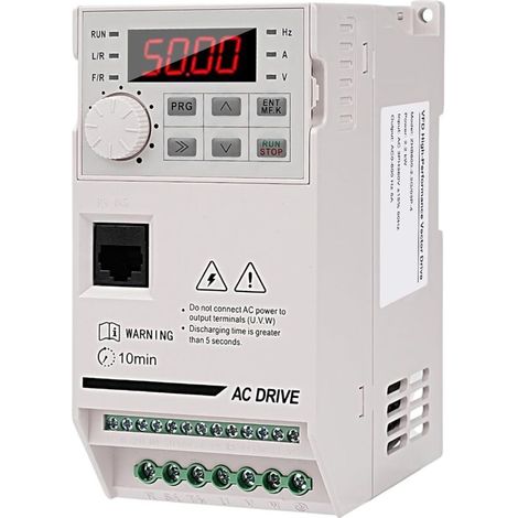 Variateur de fréquence VFD 2.2KW Transformateur 380V triphasé Entrée Sortie 380V Convertisseur de fréquence CNC variateur de vitesse pour moteur ZHB600-2.2KW avec rallonge de 2M (1/5)