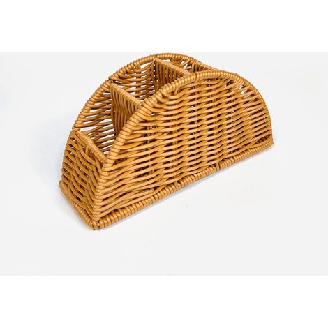 Boîte De Rangement Pour Télécommande Imitation Panier De Rotin Porte-télécommande Tv Paniers De Salle De Bain Brown (1/5)