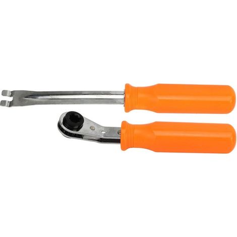 Eosnow Jeu d'outils de réglage automatique du jeu, 2 pièces, libération d'extrémité de fourche, clé à cliquet Double carrée pour camions et remorques (1/4)