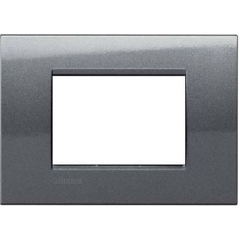 Placca 3 posti Acciaio Bticino Living LNA4803AC