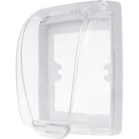 Scatola di copertura per interruttore a parete impermeabile, trasparente, per bagno, realizzata in plastica, per uso interno ed esterno (1/5)