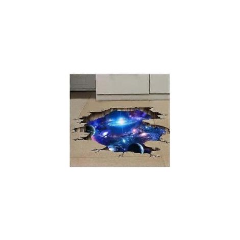 Adhesivos de pared creativos de PVC 3D con temática espacial, removibles, con diseño de llamas y lava, para decorar las paredes y techos de las habitaciones de niños (C)-Crezuo