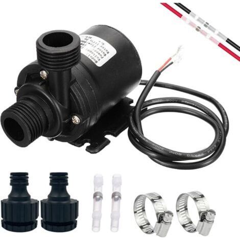 Pompe a Eau 12v, Mini Pompe à Eau Submersible Moteur Sans Balais 800l/h 5m, Pompes à Eau pour la Circulation de l'eau de la Piscine de Fontaine Solaire d'aquarium d'étang de Bassin (1/4)