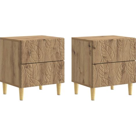 vidaXL Bedside Table 2 pcs Artisan Oak 43 x 34.5 x 48 cm