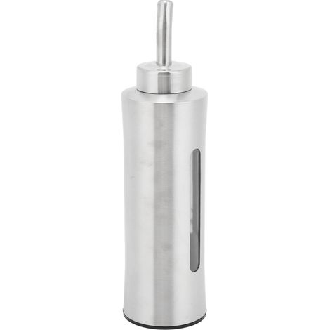 Bouteille distributrice d'huile d'olive, burette à vinaigre en acier inoxydable 304 avec bec verseur et fenêtre transparente, pour la cuisine domestique et les restaurants, type 6 (1/5)