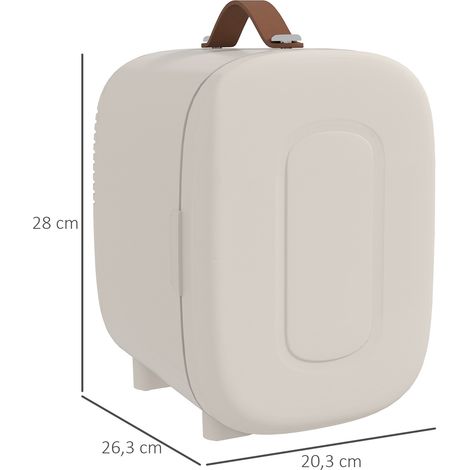 Mini Kühlschrank Kühlschrank Beauty Fridge, 4 L Fassungsvermögen, 20,3 x 26,3 x 28 cm, Cremeweiß (1/5)