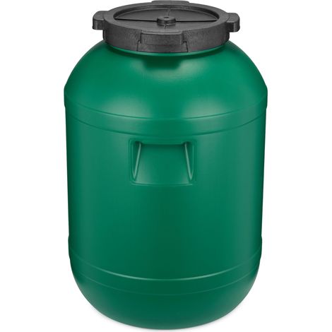 Garronda 65L Fût Plastique Alimentaire Sans BPA – Récupérateur d'Eau Bidon Alimentaire avec Couvercle pour Eau, Choucroute, Croquettes, Fermentation GD-0142