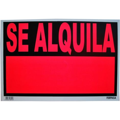 FPLUS cartel se alquila med.500x350 , Cartel de pvc larga duracion.