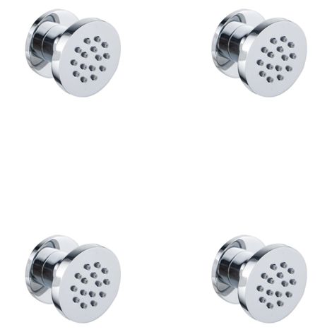 Fortifura Calvi douche latérale - 5cm - ronde - 4 pièces - chrome