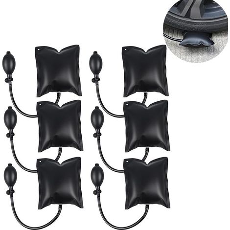 6 Pièces Air Wedge Pump Coussin de Montage, Pump Wedge Air Coussiné, Cale Gonflable, Positionnement Rapide des Portes Fenêtres, pour Installation de Portes et Fenêtres, Réparation de Voitures (1/5)
