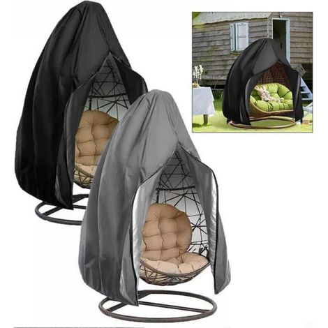 Housse - Fauteuil Suspendu - Imperméable Et Anti-Poussière - Pour Rotin - Gris - 1 Pièce (1/5)