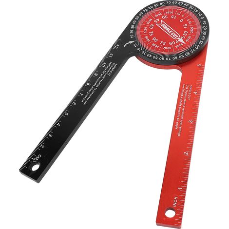Rapporteur d'angle pour scie à onglets 360° en alliage d'aluminium, positionneur de coupe, règle d'angle pour scie à onglets, jauge de recherche (1/5)