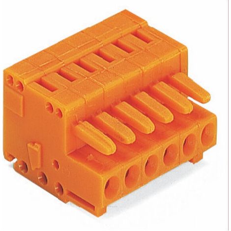 WAGO Federleiste 8-polig Rastermass 3,81mm/0.15 orange
