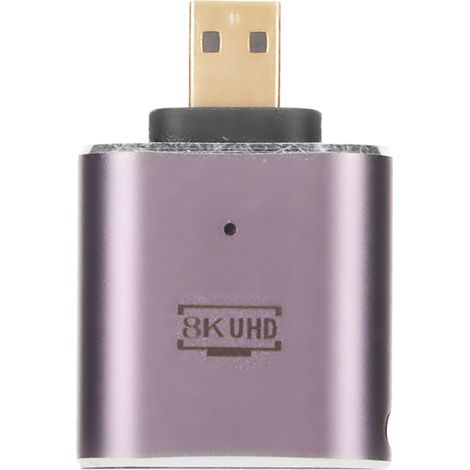 Adattatore da HDMI femmina a micro HDMI 8K 48Gbps con indicatore LED, UHD 2.1