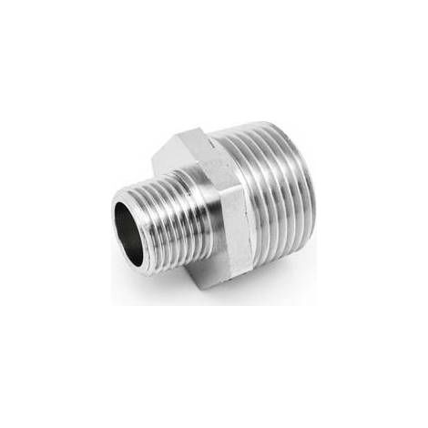 10 x NIPPLE RIDOTTO MM IN OTTONE CROMO IBP Misura: 1/4 x 1/8