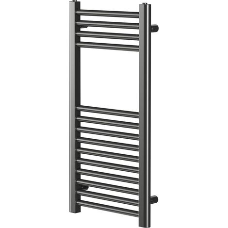 Pizarro Gunmetal Grey 800mm x 400mm Straight Heated Towel Rail (1/5)