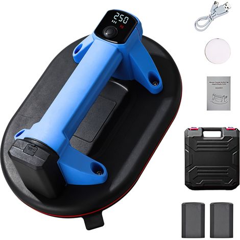 Ventouse Carrelage, Ventouse électrique à double moteur haute aspiration avec 2 Piles, Nettoyage automatique, 3.5W, jusqu'à 300 kg (1/5)
