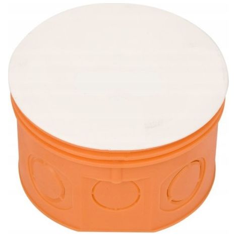 Boîtier encastré orange 80 mm avec couvercle blanc Z80KF (1/5)